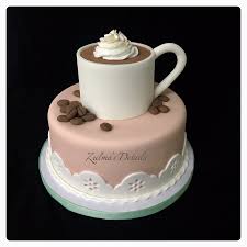 Coffee Fondant Cake Designs Coffe Mug Cake Tea Cakes