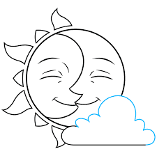 How to draw cute sun easy and step by step sun drawing for kids nursery drawing tv. How To Draw A Sun And Moon Really Easy Drawing Tutorial