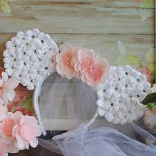 Cool style mickey ears headband round minnie ears headband black mouse headband cat ears for kids party. Bride Minnie Mouse Ears