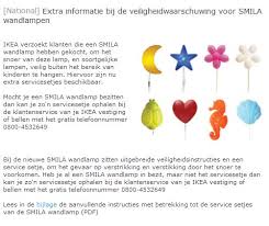 veiligheidswaarschuwing ikea nachtlamp smila