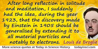 Prince Louis Victor De Broglie Quotes 7 Science Quotes Dictionary Of Science Quotations And Scientist Quotes