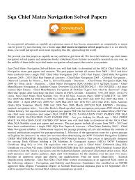 Writing a professional resume is a very important step in your job hunt. Sqa Chief Mates Navigation Solved Papers Pdf Navigation Test Assessment