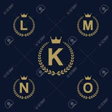 Alphabet instagram text highlights, ig editable text icons and story covers template set with a to z letters warm tones instant download b1. Laurel Wreath Logo Icon With Capital Alphabet Letters Design Template Elements Letter K L M N O Royalty Free Cliparts Vectors And Stock Illustration Image 52883744