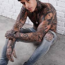 Cream Blue Worn Super Skinny Jeans Men Skinny Arms Skinny Jeans Men