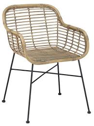 Trendiger Stuhl Aus Rattan Und Metall Ein Sitzplatz Mit Charme Stuhle Armlehnstuhl Gartenstuhl Metall