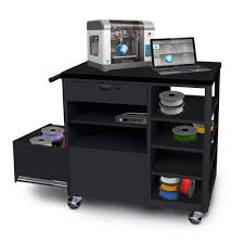 The Marvel Group 36 In 3d Printer Cart Workbench 1 Front Drawer In Black Printer Storage Printer Cart 3d Printing