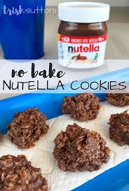 No Bake Nutella Cookies Simple Recipe Trishsutton Com Recipe Nutella Cookies Recipe Nutella Recipes Easy Baking Recipes Cookies