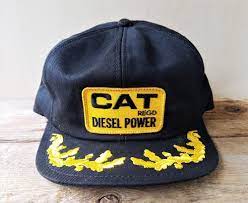 Vintage 80s Cat Diesel Power Gold Laurel Leaf Trucker Hat Snapback Cap K Brand Ebay Vintage Trucker Hats Vintage Cap Hats