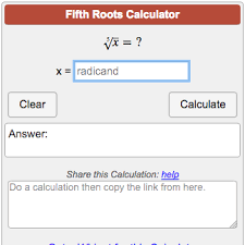 Fifth Roots Calculator