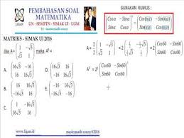 Khusus bagi simak ui s1 reguler, s1 paralel, dan vokasi, dapat memilih 2 program studi. Matriks Simak Ui Youtube