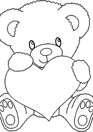Free Easy To Print Bear Coloring Pages Teddy Bear Coloring Pages Bear Coloring Pages Heart Coloring Pages