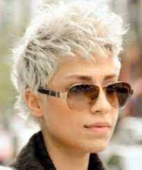 A hairstyle that constantly hung on our walls in the form of pop star posters, as well as decorated our heads when our mums weren't looking. Spiky Short Haircut Picture In White Grey Hair