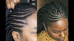 So you want to leave out hair around the edges, so that she can pull it back in a ponytail. Ghana Weaving Cornrow Design Curls How To Fulani Braids Youtube