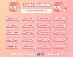 See more ideas about peach, pastel aesthetic, peach aesthetic. Twitch Cute Peach Milk Panels Pink Twitch Panels Kawaii Etsy Canada