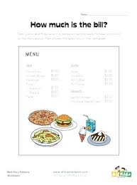 5 adorable and engaging math restaurant menus and 10 differentiated worksheets included!! Restaurant Math Worksheets Sumnermuseumdc Org