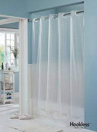 Hookless Shower Curtain Textured Box Partially Transparent White Fabric 774 Hbh40txb01x Hookless Shower Curtain Cool Curtains Curtains