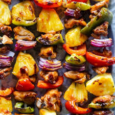 Kebab Di Verdure E Ananas Alla Griglia Alla Griglia Hawaiano Kabobs Peperoncino A Cottura Lenta Pollo Baked Greek Chicken Chicken Kabobs Recipes