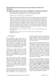 Berbeda dengan seni ukir modern, seni ukir yang tradisional lahir tidak saja sebagai karya seni dan tujuan di indonesia seni ukir sudah ada sejak zaman prasejarah, yaitu pada zaman batu muda. Pdf Pengaplikasian Seni Ukiran Melayu Dalam Seni Bina Malaysia Final 2 Faridah Hanum Academia Edu