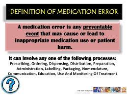  errors may not be. High Alert Medication