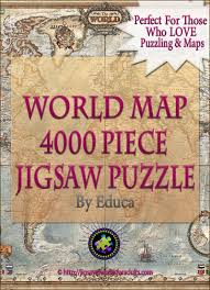 Check spelling or type a new query. 4000 Piece Puzzle World Map By Educa Challenging Fun Eduational