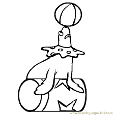 They hunt all day eating mostly fish and sleep on land or even in the water! Circus Seal Coloring Page For Kids Free Circus Animals Printable Coloring Pages Online For Kids Coloringpages101 Com Coloring Pages For Kids