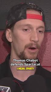 Sens D Thomas Chabot defends Sens’ mascot Spartacat after he sported a  sliced Nordiques/Sens jersey. Not