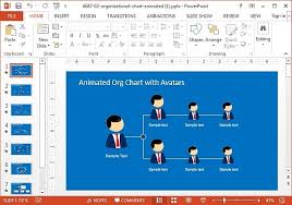 Animated Org Chart Powerpoint Template Jpg Fppt