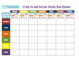 21 Day Fix Menu Template Letter Template