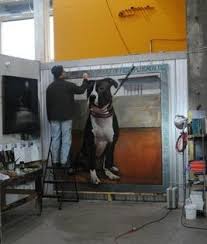 美國畫家mark barone的系列作品 5500隻狗安樂死前最後的容顏 painting dog baseball cards baseball cards