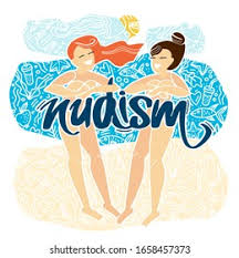 Nudismus. Nudistischer Strand. Zwei nackte Mädchen: Stock-Vektorgrafik  (Lizenzfrei) 1658457373 | Shutterstock