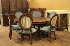 Dining table and six chairs, mahogany. Large 64 88 Inch Expandable Round Mahogany Dining Table