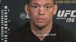 Nate Diaz cracked the code before anyone else. He knew McGregor was  conceiving believing and achieving his way with the pre-fight mind games  with his previous opponents. : r/ufc