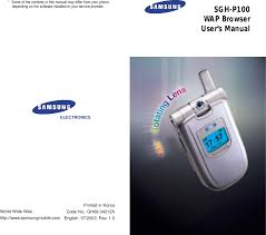 Samsung P100WAP SGH P100 ...