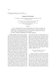 Integrated pest management developed out of. Pdf Organic Seed Production Sri Kv Academia Edu