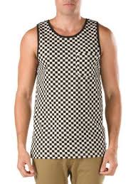 Black And White Checkered Tank Top Vans Mens Vicente Tank Checkered Tank Top Off White Black Modesens Clothes Mens Outfits Mens Vans
