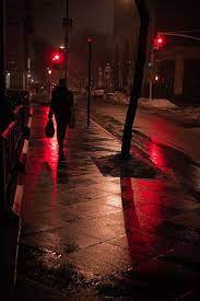 misty night red misty night street photography red aesthetic