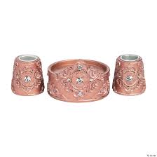 Taper candle holders rose gold table decorative candlestick holder for wedding dinning party candle holders for taper candles metal candle arrives before christmas. Rose Gold Candle Holder Set Oriental Trading