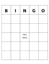 Blank Bingo Editable Template Bingo Card Template Blank