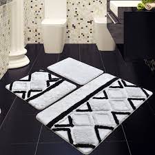 Popular sinatra silver bathroom banded bath & contour rug set. Corrigan Studio Armijo Jane Rectangle Natural Non Slip Geometric 3 Piece Bath Rug Set Reviews Wayfair