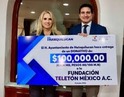 Huixquilucan dona 100 mil pesos al Teletón por undécimo año consecutivo