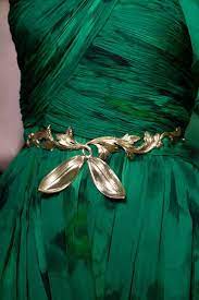 Giambattista Valli At Couture Fall 2012 Emerald Dresses Green And Gold Green Fashion