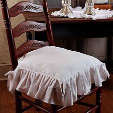 new french country shabby chic white ruffled chair pad cushion seat cover white shabby chic chair pads seat cushions