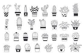 Succulent And Cactus Floral Clipart Succulent Tattoo Cactus Tattoo Small Cactus Tattoo