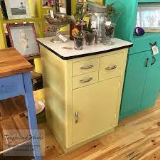 Aerodynamic storage cabinets, art deco 1930's, originally made as a pharmaceutical cabinets to store medicine, highly functional as bathroom or kitchen cabinets. Vintage Metal Storage Cabinet From Tanglewood Works Of Hyattsville Md Attic Metal Storage Cabinets Metal Kitchen Cabinets Vintage Cabinets