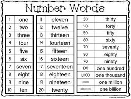 number words student reference poster freebie homework