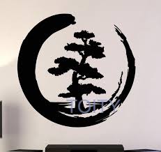 Large tree of life rustic table lamp. Enso Tree Of Life Zen Circle Wall Sticker Buddhism Yoga Decals Asian Art Decor Home Room Interior Retro Mural H61cm Xw57cm From Kunnylight 20 12 Dhgate Com
