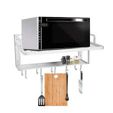 99 lbs maximize counter space by. Yosoo Space Aluminum Double Layers Hanging Microwave Oven Rack Stand Kitchen Storage Shelf Organizer Micr Oven Racks Kitchen Storage Shelves Hanging Microwave