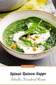 Spinat Quinoa Suppe Rezept Quinoa Suppe Rezepte Superfood Rezepte