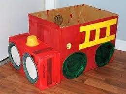 Box Firetruck Craft Fire Truck Craft Truck Crafts Preschool Crafts
