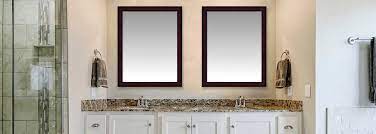 Tehome 20 x 24 '' farmhouse black metal framed pivot rectangle bathroom mirror rounded rectangluar tilting beveled vanity mirrors for wall décor. Custom Framed Mirrors Bathroom Mirrors And Dining Room Mirrors At Framedart Com